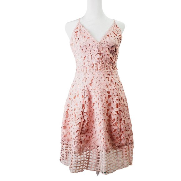 Lovers + Friends Bellini LaceDress in Veiled Rose, Sz S - Picture 3 of 12